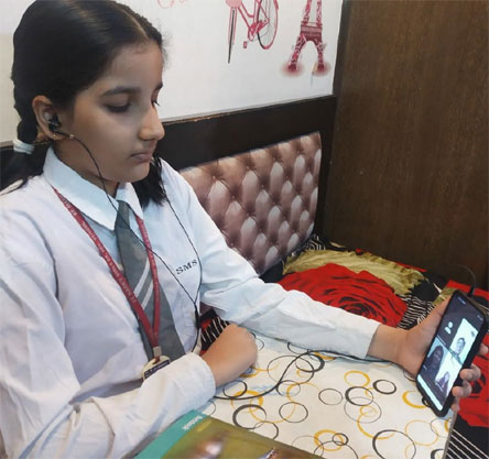 SMS Girls School - Video Conference Session with Barnes School and Junior College, Nashik : Click to Enlarge