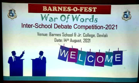 SMS Girls School - Inter School Debate Competition : with Barnes School and College, Nasik : Click to Enlarge