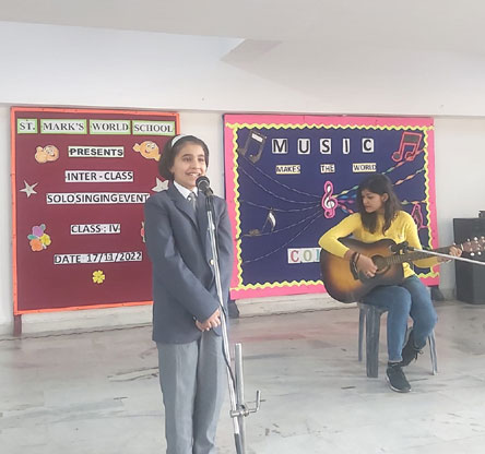 SMS World School - Solo Singing Event for Class IV : Click to Enlarge
