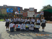 St. Mark's Girls School, Meera Bagh - Anti Fire Cracker Rally : Click to Enlarge