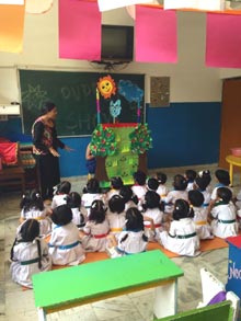St. Mark's Girls School - Puppet show for Class Seedling : Click to Enlarge