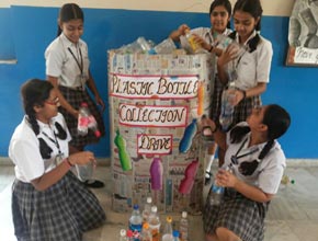 St. Mark's Girls School, Meera Bagh - Plastic Bottle Collection Drive : Click to Enlarge
