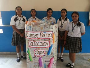 St. Mark's Girls School, Meera Bagh - Plastic Bottle Collection Drive : Click to Enlarge