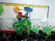 St. Mark's Girls School, Meera Bagh - Puppet Show : Three Little Pigs : Click to Enlarge