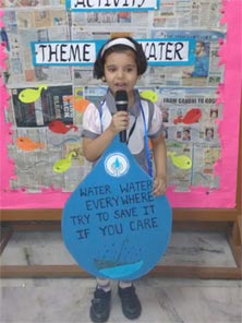 St. Mark's Girls School, Meera Bagh - Show and Tell Activity on Water for Sapling A : Click to Enlarge