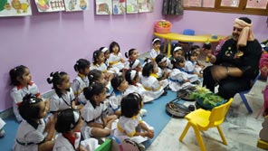 St. Mark's Girls School, Meera Bagh - Vegetable Vendor Activity for Class Seedling : Click to Enlarge