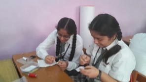 St. Mark's Girls School, Meera Bagh - Stitch in time saves nine : Click to Enlarge
