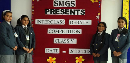 St. Mark's Girls School, Meera Bagh - Inter Class Debate Competition by Class 5 : Click to Enlarge