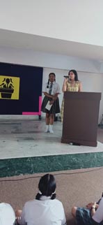 St. Mark's Girls School, Meera Bagh - Illuminating Elocution for Class VII students : Click to Enlarge