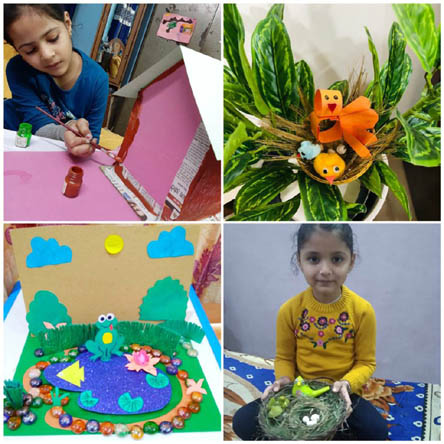 St. Mark's Girls School, Meera Bagh - Animal Home Activity by Class 1 : Click to Enlarge