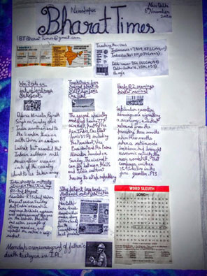 St. Mark's Girls School, Meera Bagh - Create Your Own Newspaper Activity by Class V : Click to Enlarge