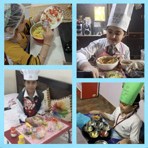 St. Mark's Girls School, Meera Bagh - Flameless Cooking by students of Class 3 : Click to Enlarge