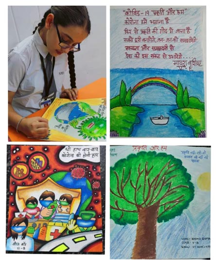 St. Mark's Girls School, Meera Bagh - Environment Day Activity : Nara Lekhan Pratiyogita : Click to Enlarge