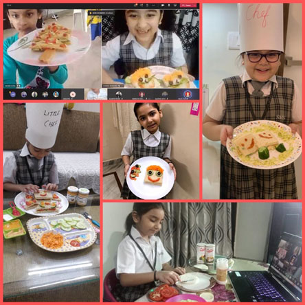 St. Mark's Girls School, Meera Bagh - Sandwich Making Activity by Class 2 : Click to Enlarge