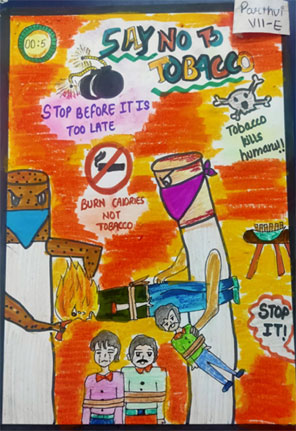St. Mark's Girls School, Meera Bagh - World No Tobacco Day - Aashi Jain and Parthvi (7-E) : Click to Enlarge