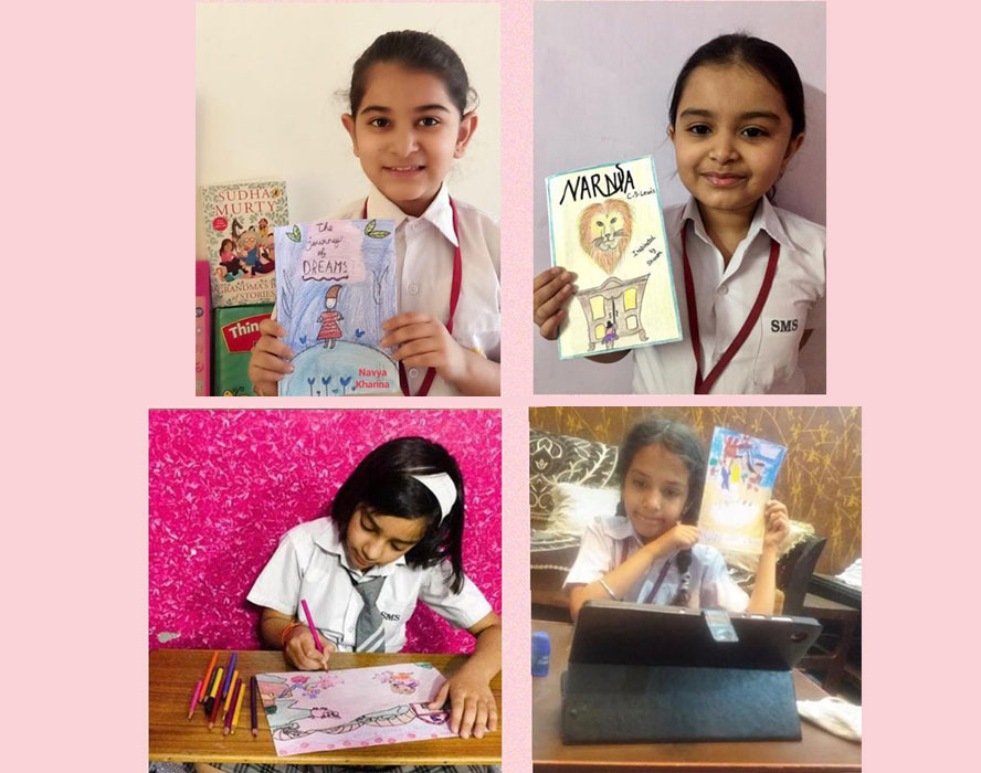 St. Mark's Girls School, Meera Bagh - Book cover activity by Class 4 : Click to Enlarge