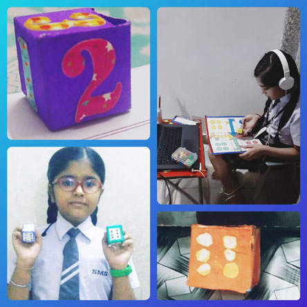 St. Mark's Girls School, Meera Bagh - Dice Making by Class 5 : Click to Enlarge