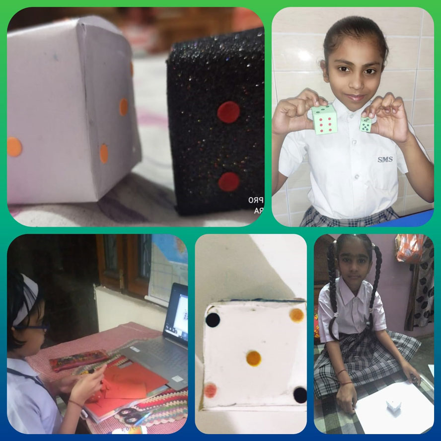 St. Mark's Girls School, Meera Bagh - Dice Making by Class 5 : Click to Enlarge