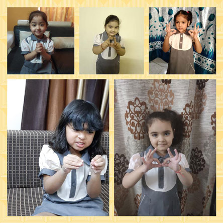 St. Mark's Girls School, Meera Bagh - Finger Aerobics Activity for Class Seedling : Click to Enlarge