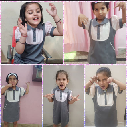 St. Mark's Girls School, Meera Bagh - Finger Aerobics Activity for Class Seedling : Click to Enlarge
