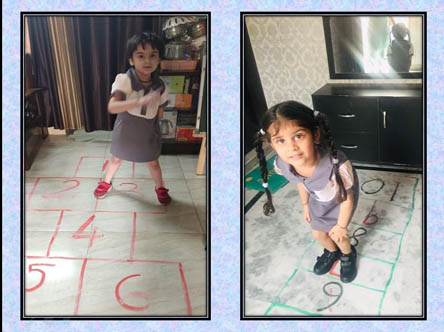 St. Mark's Girls School, Meera Bagh - Hopscotch Activity by Class Seedling : Click to Enlarge