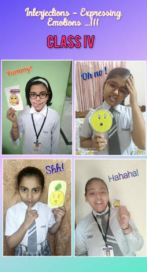 St. Mark's Girls School, Meera Bagh - Class IV Activity : Interjections : Click to Enlarge