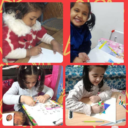 St. Mark's Girls School, Meera Bagh - New Year Activity by Class Seedling : Click to Enlarge