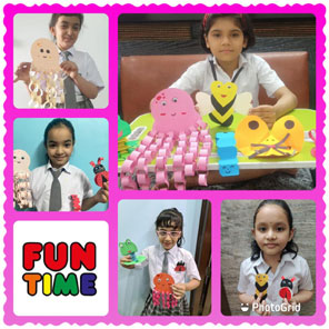 St. Mark's Girls School, Meera Bagh - Paper Toy Activity for Class 3 : Click to Enlarge