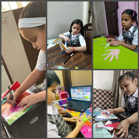 St. Mark's Girls School, Meera Bagh - Paper craft activity for Class I : Click to Enlarge