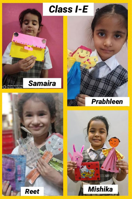 St. Mark's Girls School, Meera Bagh - Paper craft activity for Class I : Click to Enlarge
