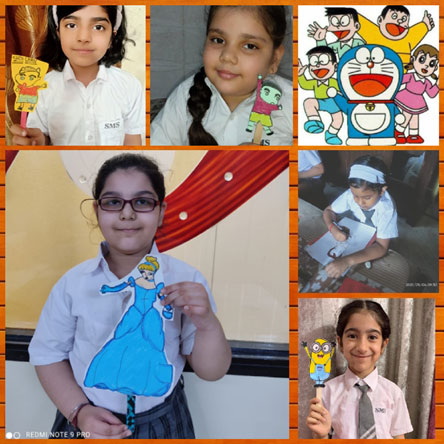 St. Mark's Girls School, Meera Bagh - Stick Puppet Activity for Class 3 : Click to Enlarge