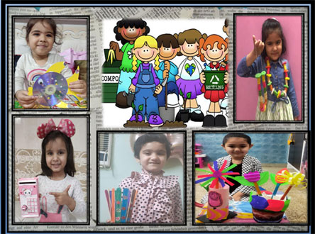 St. Mark's Girls School, Meera Bagh - Activity Recycle Craft : Click to Enlarge