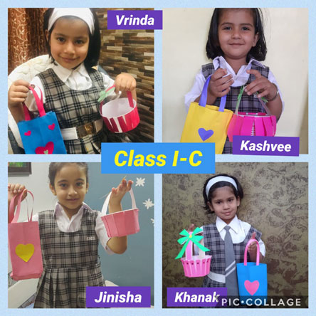 St. Mark's Girls School, Meera Bagh - Reuse Recycle Activity by Class 1 : Click to Enlarge