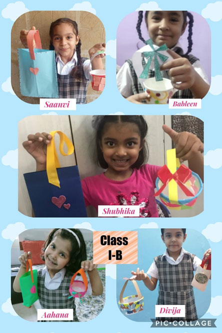 St. Mark's Girls School, Meera Bagh - Reuse Recycle Activity by Class 1 : Click to Enlarge