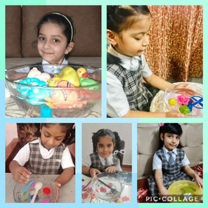 St. Mark's Girls School, Meera Bagh - Sink and Float Activity by Class 1 : Click to Enlarge