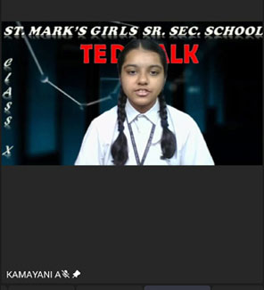 St. Mark's Girls School, Meera Bagh - Inter Class Activity (English) Ted Talk Class X : Click to Enlarge