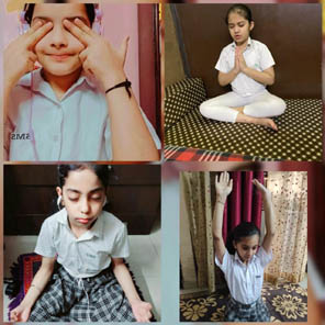 St. Mark's Girls School, Meera Bagh - Yoga Activity for Classes 6 to 8 : Click to Enlarge