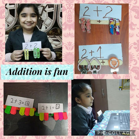 St. Mark's World School, Meera Bagh - Addition Activity by Class I : Click to Enlarge