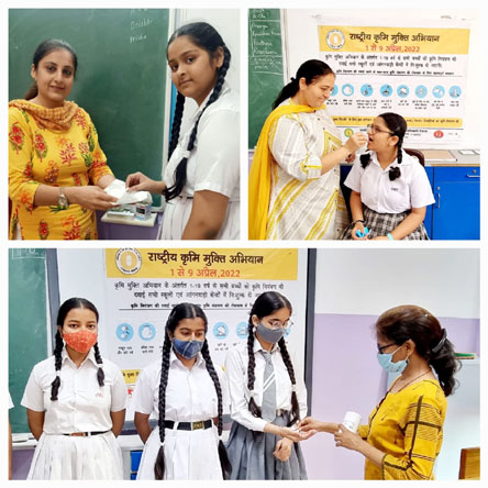 St. Mark's World School, Meera Bagh - Deworming Campaign : Click to Enlarge