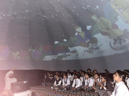 St. Mark's World School, Meera Bagh - Digisky Planetarium: A Peek at the Wonders of Space : Click to Enlarge