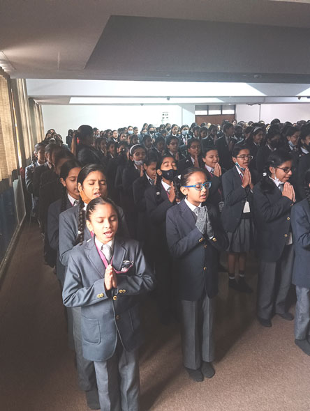 St. Mark's World School, Meera Bagh - Special Assembly on India's G20 Presidency : Click to Enlarge