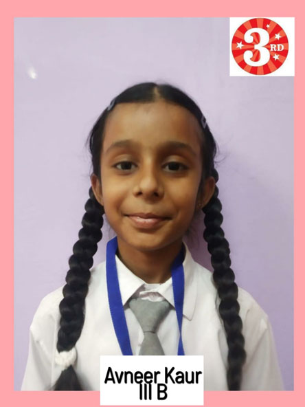 St. Mark's World School, Meera Bagh - Winners of Poem Recitation Competition for Class 3 : Click to Enlarge