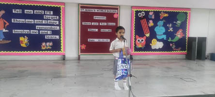 St. Mark's World School, Meera Bagh - Show And Tell Event for Class Seedling : Click to Enlarge