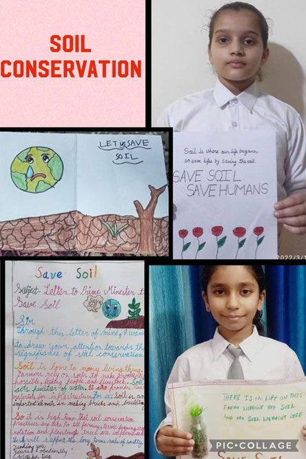 St. Mark's World School, Meera Bagh - Save Soil Activity by Class 1 to 5 : Click to Enlarge