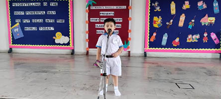 St. Mark's World School, Meera Bagh - Story Telling Event for Class Seedling : Click to Enlarge