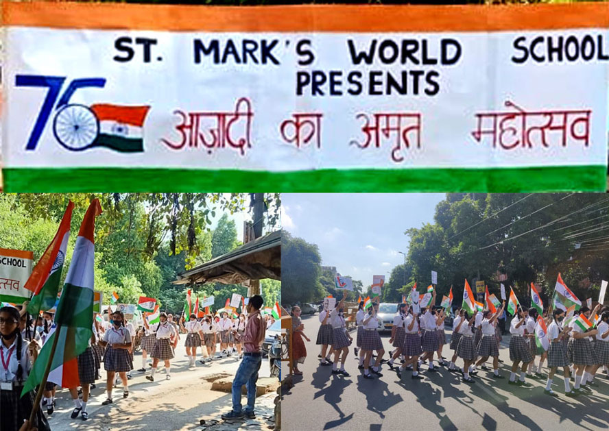 St. Mark's World School, Meera Bagh - Tiranga Yatra  : Click to Enlarge