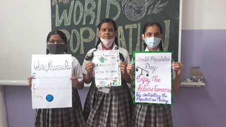 St. Mark's World School, Meera Bagh - World Population Day Activity  : Click to Enlarge
