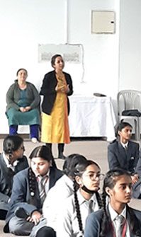 St. Mark's World School, Meera Bagh - Meditation Session for the students of Class IX : Click to Enlarge