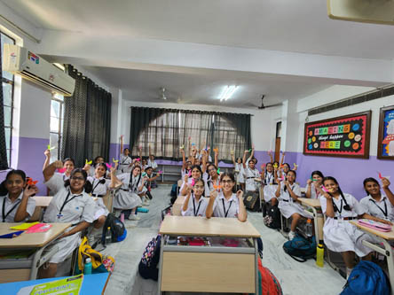 St. Mark's World School: Activity by Class 7 students on Nagasaki Day : Click to Enlarge