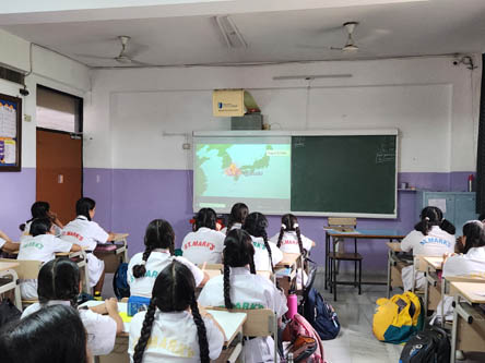St. Mark's World School: Activity by Class 7 students on Nagasaki Day : Click to Enlarge